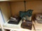ASSORTED LOT; INCLUDES ASSORTED PICTURE FRAMES, A CAROUSEL HORSE STATUE, A SMALL LATCHABLE TRINKET