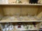 ASSORTED GLASS LOT; INCLUDES A SALAD BOWL WITH TONGS, SALAD FORK AND SPOON, A FROSTED GLASS