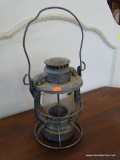 VINTAGE DIETZ RAILROAD LANTERN; HAS A CLEAR GLOBE AND IS IN VERY GOOD CONDITION! MEASURES 16 IN TALL