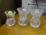 TOOTHPICK HOLDERS; TOTAL OF 3 PRESSED GLASS TOOTHPICK HOLDERS.