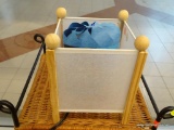 SOLAR SYSTEM PROJECTION LAMP; SOLAR SYSTEM LANTERN SPINS INSIDE OPAQUE CREAM SHADE TO CREATE