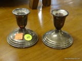 TOWLE STERLING CANDLE HOLDERS; PAIR OF WEIGHTED STERLING CANDLE HOLDERS BY TOWLE STERLING.
