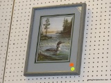 SCOTT ZOELLICK MALLARD PRINT; THIS PRINT FEATURES A MALLARD DUCK SWIMMING ON A RIVER DURING WHAT