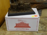 MONTICELLO SCULPTURE; 8 IN COMMEMORATIVE MONTICELLO SCULPTURE COMPLETE WITH ORIGINAL BOX.
