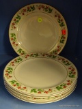 ROYAL NORFOLK CHRISTMAS PLATES; SET OF 5 