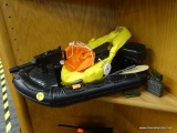 G.I. JOE ACCESSORY LOT; INCLUDES A BOAT WITH A MOUNTED GUN, 2 GI JOE RAFTS (1 IS INFLATABLE), GI JOE