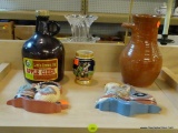 PARTIAL SHELF LOT OF ASSORTED DECORATIVE ITEMS; THIS 5 PIECE LOT INCLUDES: 2 NATIVE AMERICAN