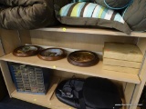 KNOWLES AND D'ARCEAU LIMOGES DECORATIVE PLATES; 3 FRAMED DECORATIVE PLATES INCLUDING: 
