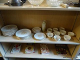 HOMER LAUGHLIN GOLDEN WHEAT CHINA SET; THIS 37 PIECE LOT INCLUDES: 18 DINNER PLATES, 2 SALAD PLATES,