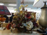 FALL ARTIFICIAL FLOWER ARRANGEMENT; THIS ARTIFICIAL FLOWER ARRANGEMENT CONTAINS YELLOW, ORANGE,