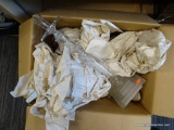 MYSTERY BOX LOT OF GLASSWARE; INCLUDES VASES, A 19 IN TALL GLASS CANDLESTICK HOLDER, A CUT CRYSTAL