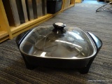 PRESTO LIDDED GRIDDLE; ELECTRIC GRIDDLE WITH POWER CORD. HAS BEEN HARDLY USED! MODEL O6626.