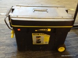 STANLEY TOOLBOX; STANLEY MOBILE TOOL CHEST WITH REMOVABLE ORGANIZER THAT INCLUDES V GROOVE ON TOP