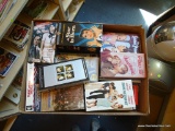LARGE BOX LOT; INCLUDES VARIOUS VINTAGE MOVIES ON VHS INCLUDING TITLES SUCH AS A HARD DAY'S NIGHT BY