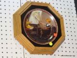 FRAMED COLLECTOR PLATE; FRAMED NORMAN ROCKWELL PLATE DEPICTING A YOUNG GIRL PAINTING A PORTRAIT OF