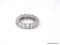 LADIES .925 STERLING SILVER 10CT. ETERNITY BAND. RING SIZE 7-1/4.