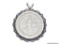 UNISEX .925 STERLING SILVER PARADISE ISLAND GAMING TOKEN IN STERLING SILVER BEZEL.