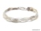 LADIES .925 STERLING SILVER DIAMOND CUT BRACELET. MEASURES 7-1/2 IN. WEIGHS 8.8 GRAMS.