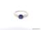 LADIES .925 STERLING SILVER 1 CT. SAPPHIRE RING. RING SIZE 7.