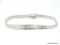 LADIES DESIGNER .925 STERLING SILVER DIAMOND CUT BISMARK BRACELET. MEASURES 7-1/2 IN. & WEIGHS 13.3