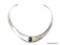 LADIES .925 STERLING SILVER BLACK ONYX COLLAR. MEASURES 16MM, 5 IN. BY 5 IN. WEIGHS 34 GRAMS.