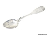 .900 FINE COIN SILVER ANTIQUE THREAD PATTERNED SPOON.