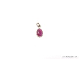 LADIES .925 STERLING SILVER 1 CT. GARNET PENDANT.