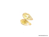 10.91 CT. MATCHED BRIOLLITE CITRINES. MEASURES 16 BY 8MM.