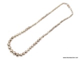 LADIES .925 STERLING SILVER OLD MEXICO NECKLACE. MEASURES 20 IN. LONG. WEIGHS 55 GRAMS.