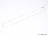 LADIES .925 STERLING SILVER CABLE NECKLACE. MEASURES 18 IN. LONG.