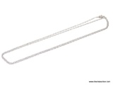 LADIES .925 STERLING SILVER CABLE NECKLACE. MEASURES 24 IN. LONG.