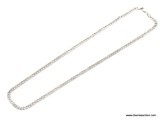 UNISEX .925 STERLING SILVER 4MM ANCHOR CHAIN NECKLACE. MEASURES 20