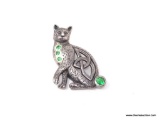 LADIES .925 STERLING SILVER CAT PENDANT CASTING. IT MEASURES 1-1/2 IN. BY 1IN. WEIGHS 9.3 GRAMS.