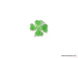 LADIES .925 STERLING SILVER ENAMELED 4 LEAF CLOVER CHARM.