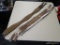 LOT OF USED GIRTHS; THIS LOT INCLUDES A COTTAGE CRAFT SHAPED 46 IN BROWN NYLON GIRTH, AND A 42 IN