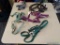 LOT OF HALTERS; THIS LOT INCLUDES 6 HALTERS IN ASSORTED COLORS, INCLUDING GREEN, MAGENTA, BLACK,