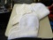 LOT OF FLEECE SHOW PADS; THIS LOT INCLUDES THREE WHITE FLEECE SHOW PADS, INCLUDING ONE FROM STATE