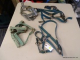 LOT OF HALTERS; THIS LOT INCLUDES 4 HALTERS IN ASSORTED COLORS, INCLUDING GREEN AND LIGHT GREEN.