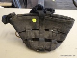 GRAZING MUZZLE; LARGE GRAZING MUZZLE WITH FLEECE LINED HALTER STRAPS.