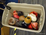 TOTE LOT OF BELL BOOTS; LARGE TOTE CONTAINING ASSORTED BELL BOOTS MADE BY CENTAUR, AND DAVIS.