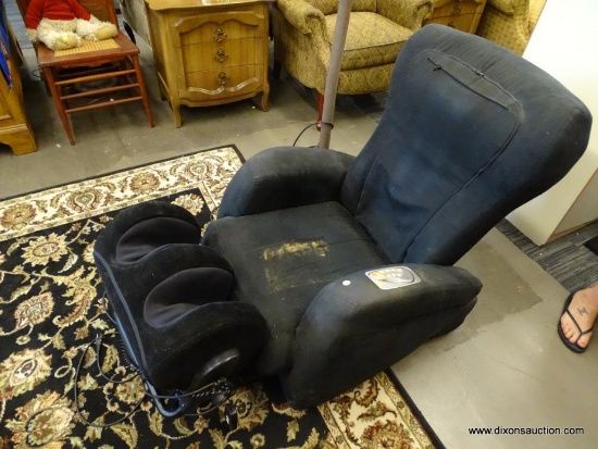 IJOY 200 SHARPER IMAGE BLACK MASSAGE CHAIR & OTTOMAN; IS IN GOOD USED  CONDITION. CHAIR MEASURES 42 | Estate & Personal Property Personal Property  | Online Auctions | Proxibid