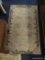 AREA RUG; FLORAL AREA RUG IN HUES OF GREEN, IVORY, AND GOLD. MEASURES 2 FT 2 IN X 3 FT 9 IN