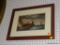 FRAMED SAILBOAT PRINT; PRINT DEPICTS FOUR BOYS AT SEA IN A SAILBOAT THAT READS 