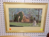 FRAMED JAMESTOWN PRINT; 