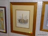 FRAMED PARIS LITHOGRAPH; BY MADS STAGE, TITLED 