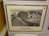 FRAMED GRAND CANYON PHOTOGRAPH; BLACK AND WHITE ANSEL ADAMS PHOTOGRAPH OF THE GRAND CANYON FROM 