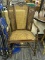 ANTIQUE TRIPLE PANEL CANE WINGBACK CHAIR; WOODEN CARVED FRAME WITH PATTERNED CREST, 3 PANELED BACK