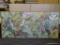 (FRONT) LARGE TROPICAL BALI CANVAS; OVERSIZED CANVAS WITH ASSORTED TROPICAL BIRDS, BUTTERFLIES, AND