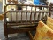 QUEEN SIZE JENNY LIND BED; DARK WOOD JENNY LIND BED. IN GREAT CONDITION. MEASURES 60 IN X 48 IN.