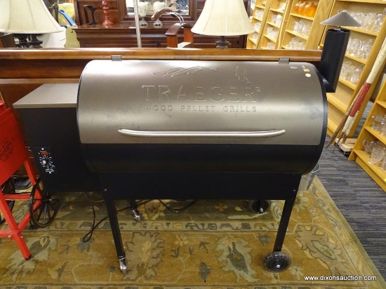 TRAEGER WOOD PELLET GRILL; RESIDENTIAL PELLET GRILL OFFERS 6-IN-1 VERSATILITY TO GRILL, SMOKE, BAKE,